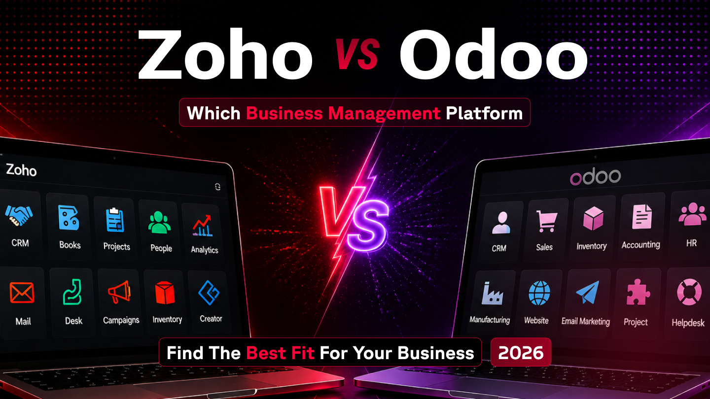 Zoho vs Odoo — comparing two business management platforms in 2026