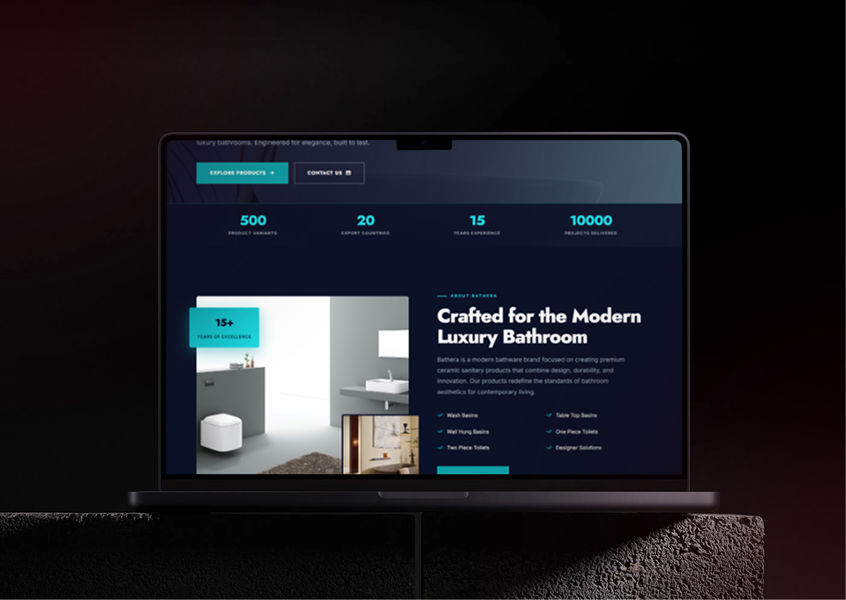 Bathera website design